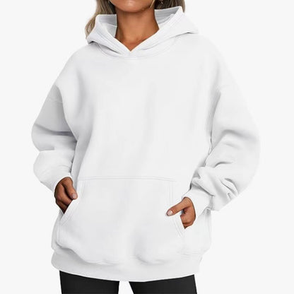 Moletom Feminino com Capuz de Manga Longa e Bolso