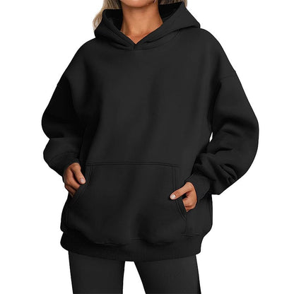 Moletom Feminino com Capuz de Manga Longa e Bolso