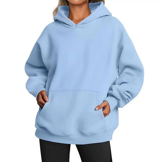 Moletom Feminino com Capuz de Manga Longa e Bolso