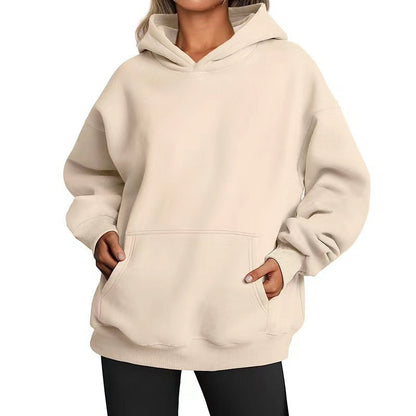 Moletom Feminino com Capuz de Manga Longa e Bolso