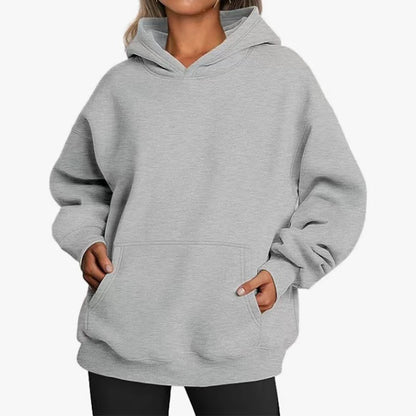 Moletom Feminino com Capuz de Manga Longa e Bolso