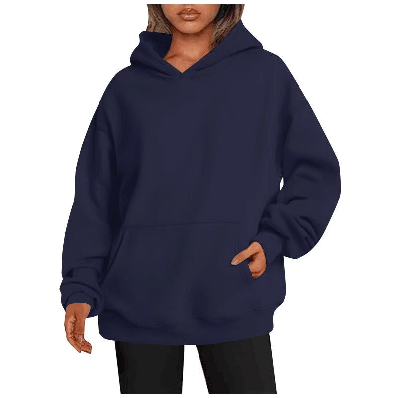Moletom Feminino com Capuz de Manga Longa e Bolso