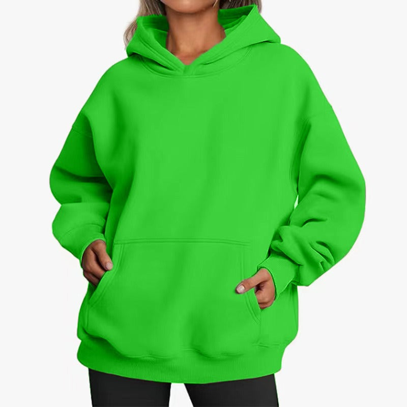 Moletom Feminino com Capuz de Manga Longa e Bolso