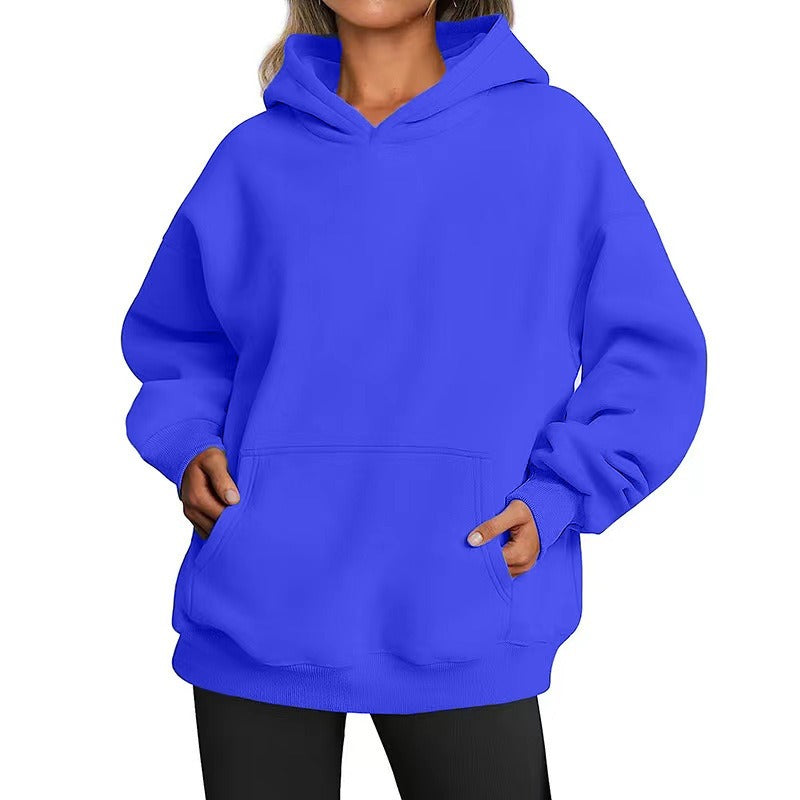 Moletom Feminino com Capuz de Manga Longa e Bolso