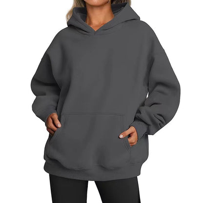 Moletom Feminino com Capuz de Manga Longa e Bolso